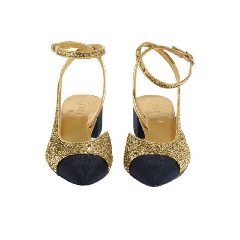CHANEL High Heels Women's Gold-2
