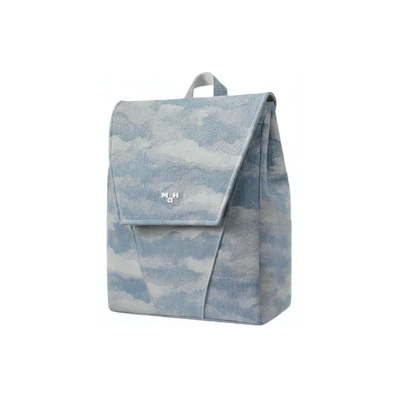 MAH Cotton Backpack Tubas Women's Light Blue-1