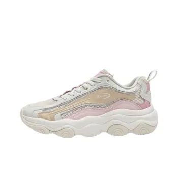 KELME Slip-Resistant Low-Top Chunky Sneakers Women's Beige White Pink