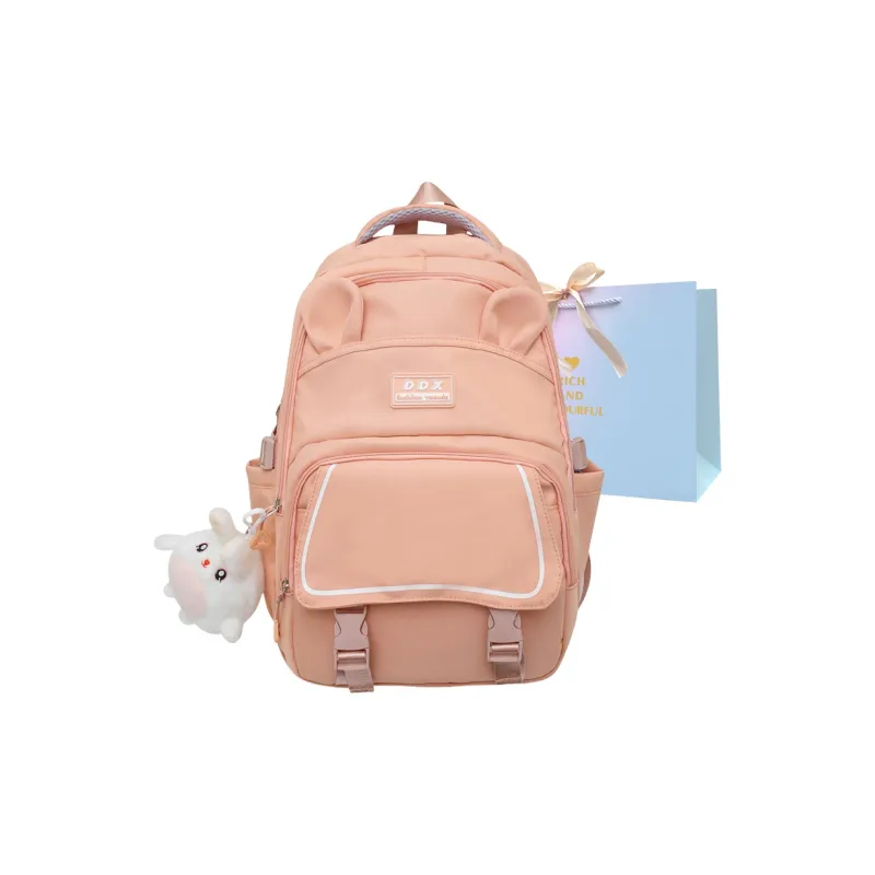 SUPERCUTE Nylon Backpack Unisex Light Purple/Blue/Dark Purple/Pink/Black-4