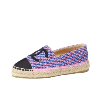 CHANEL Casual Single Shoes Women's Pink Blue