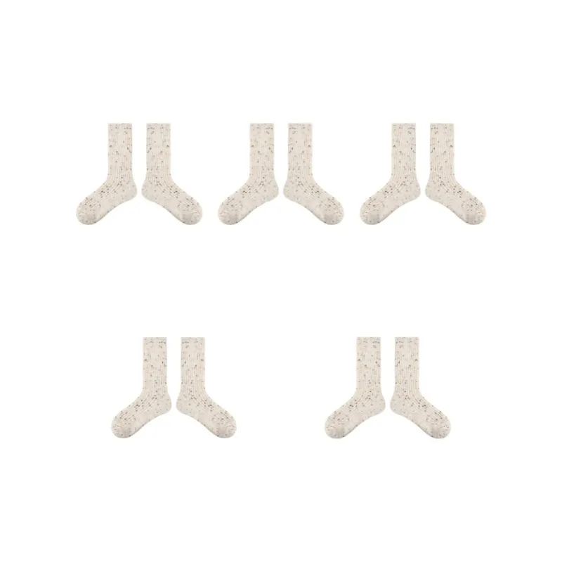 Vine Color Mid Calf Socks Women's 5 Pack-3