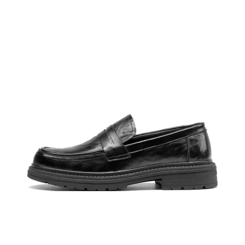 JOSINY Men's Casual Shoes Men Low-Top Black