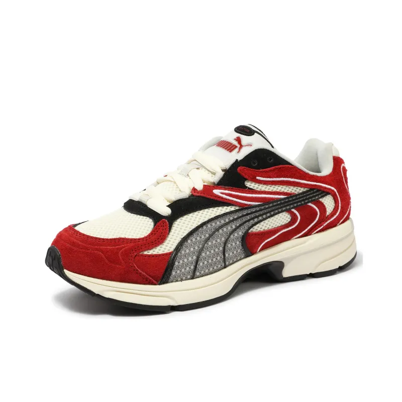 PUMA Anti Slip Wear Resistant Low Top Chunky Sneakers Unisex White Red-2