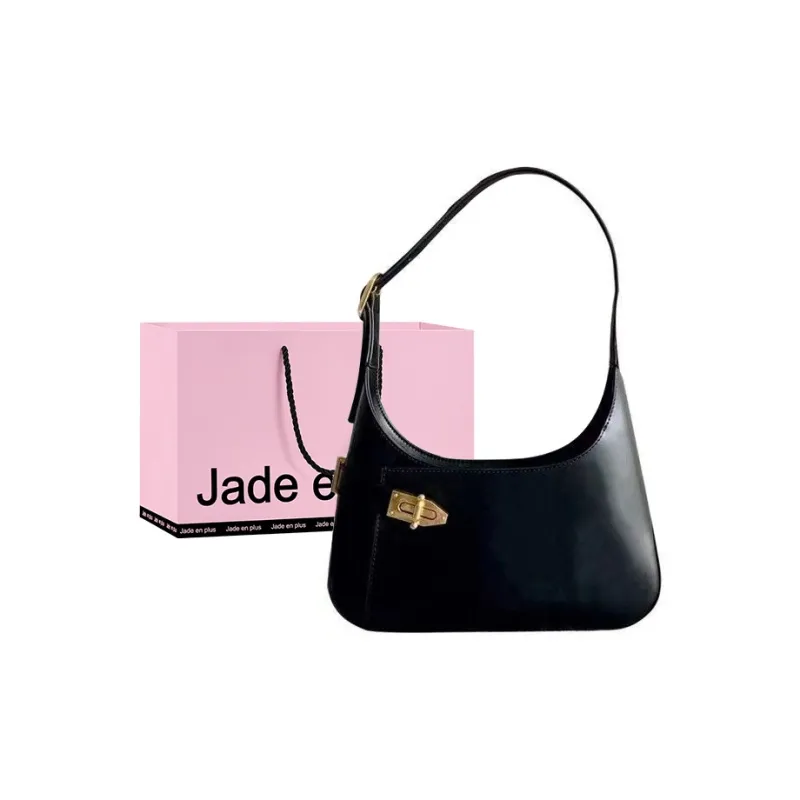 Jade En Plus PU Shoulder Bag Handbag Regular Women's Black-0