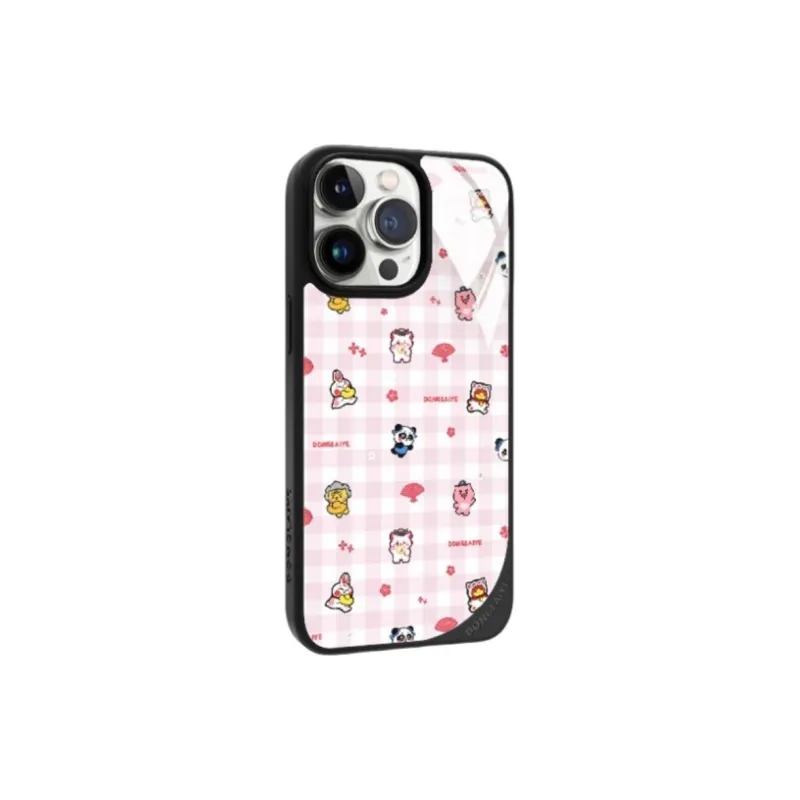 Donglaiye Glass Material Joyful Auspicious Animal Phone Case Compatible With Apple Collection-1