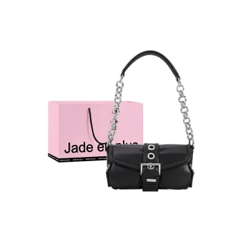 Jade En Plus PU Handbag Crossbody Shoulder Bag Regular Women's Black/White