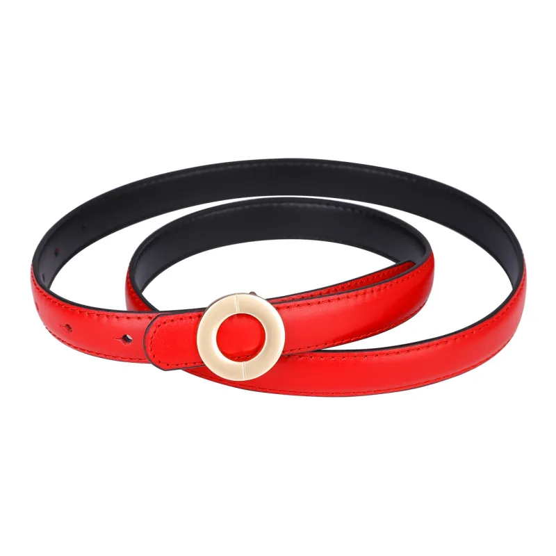 Jaylen Oos Vintage Soft Comfortable With A Luxurious Feel Top Grain Cow Leather Leather Belts Women's Black Width  2cm-13