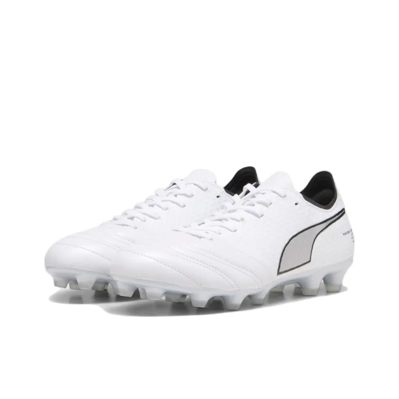 PUMA King Mirai AG Short Rubber Studs HG Short Rubber Studs Anti Slip Wear Resistant Soccer Shoes Men's White-2