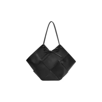 BOB ORE BLUE COLLECTION Genuine Leather One Shoulder Handbags Large Size Women's Black