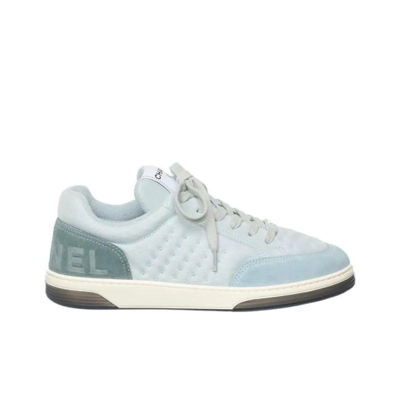 CHANEL Low Top Stylish Skateboarding Shoes Women's Blue-1