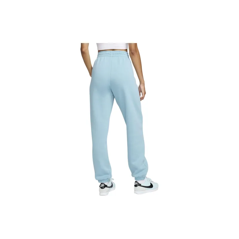 Nike Sportswear Phoenix Fleece Knitted Sports Pants Women's Denim Blue Turquoise-1
