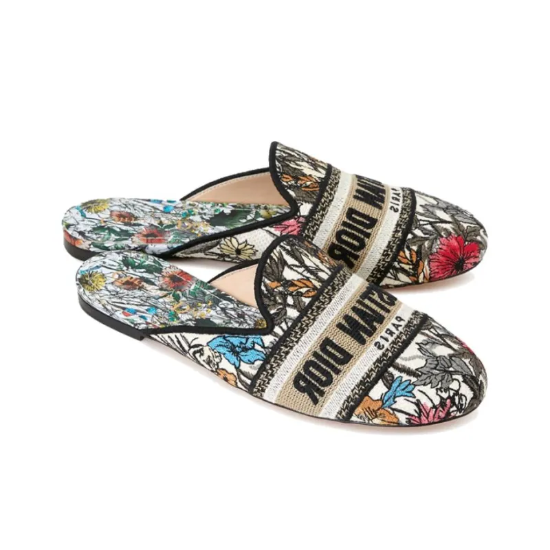 DIOR Off Embroidered Women's Casual Shoes Women's Multicolor-3