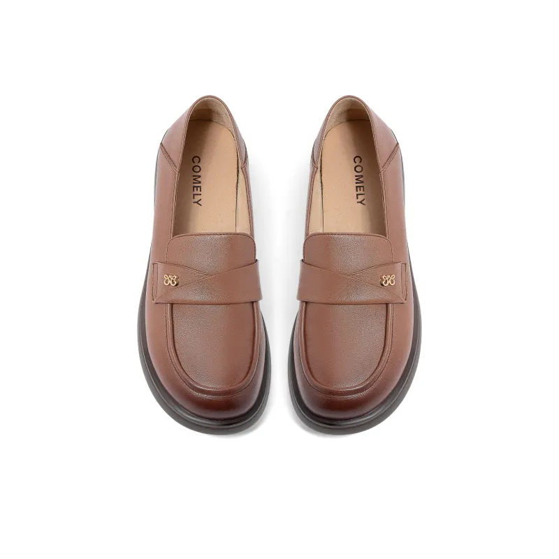 COMELY Loafers Women's Black/Light Brown/Ecru-10
