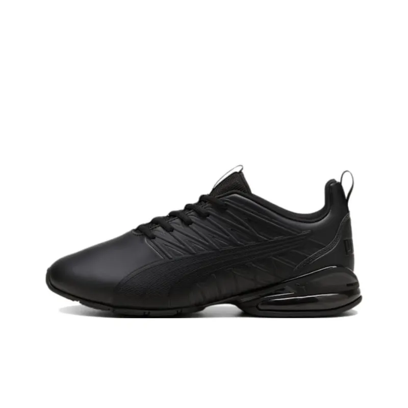 PUMA Voltaic Evo Anti Slip Wear Resistant Low Top Casual Running Shoes Men's Black-0