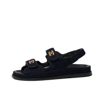 CHANEL Beach Sandals Women's Marine Blue