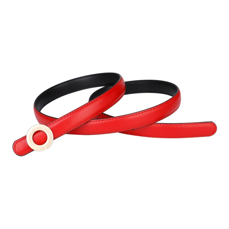 Jaylen Oos Vintage Soft Comfortable With A Luxurious Feel Top Grain Cow Leather Leather Belts Women's Black Width  2cm-14