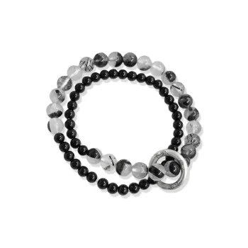 Jingleo Colored Glaze Ink Wash Peaceful Circle Beaded Bracelet Unisex