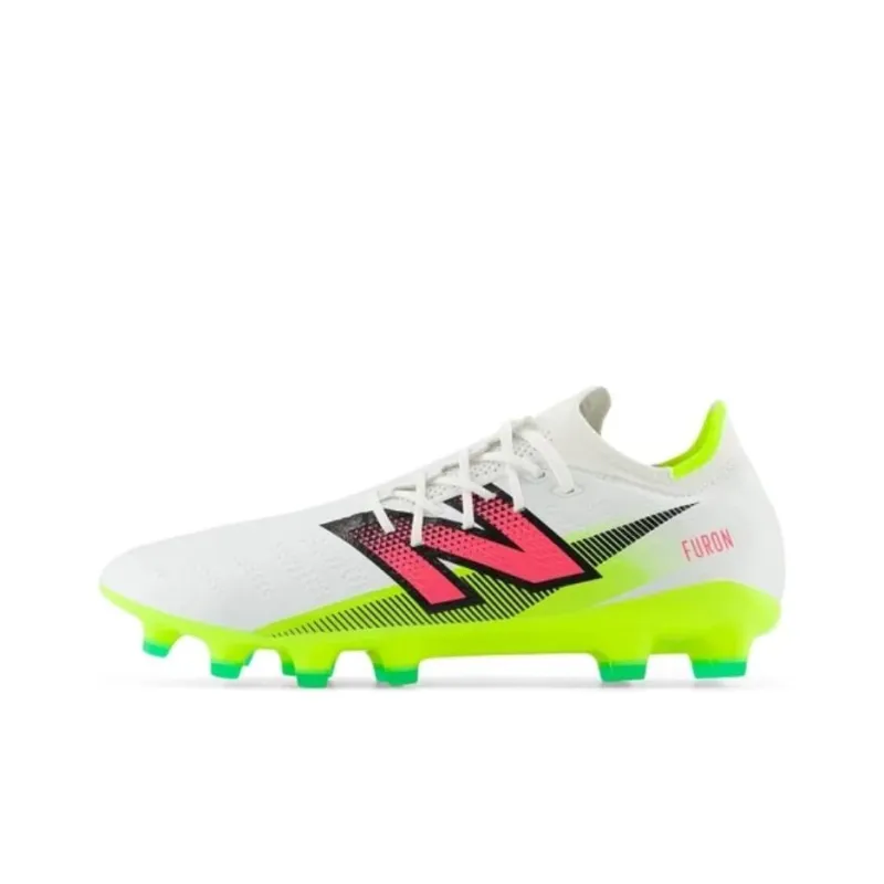 New Balance Furon V7 Anti Slip Wear Resistant Soccer Shoes Men's White-0