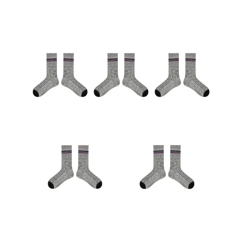 Vine Color Mid Calf Socks Women's 5 Pack-14