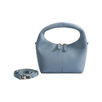 BOB ORE BLUE COLLECTION Cow Leather Shoulder Bag Crossbody Bag Handbag Medium Size Women's Haze Blue