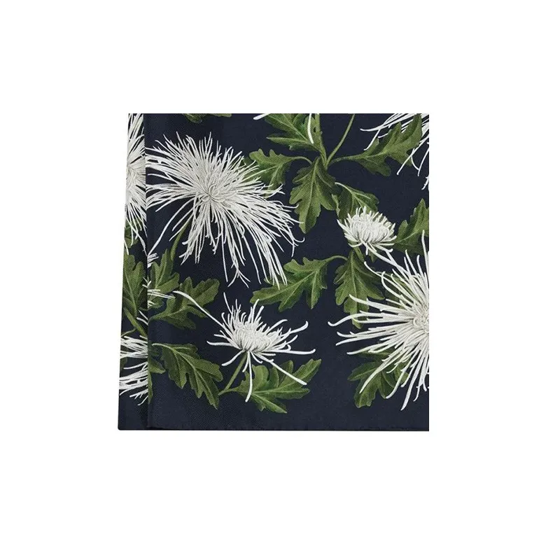 Oscar De La Renta Chrysanthemum Silk Twill Scarf-1