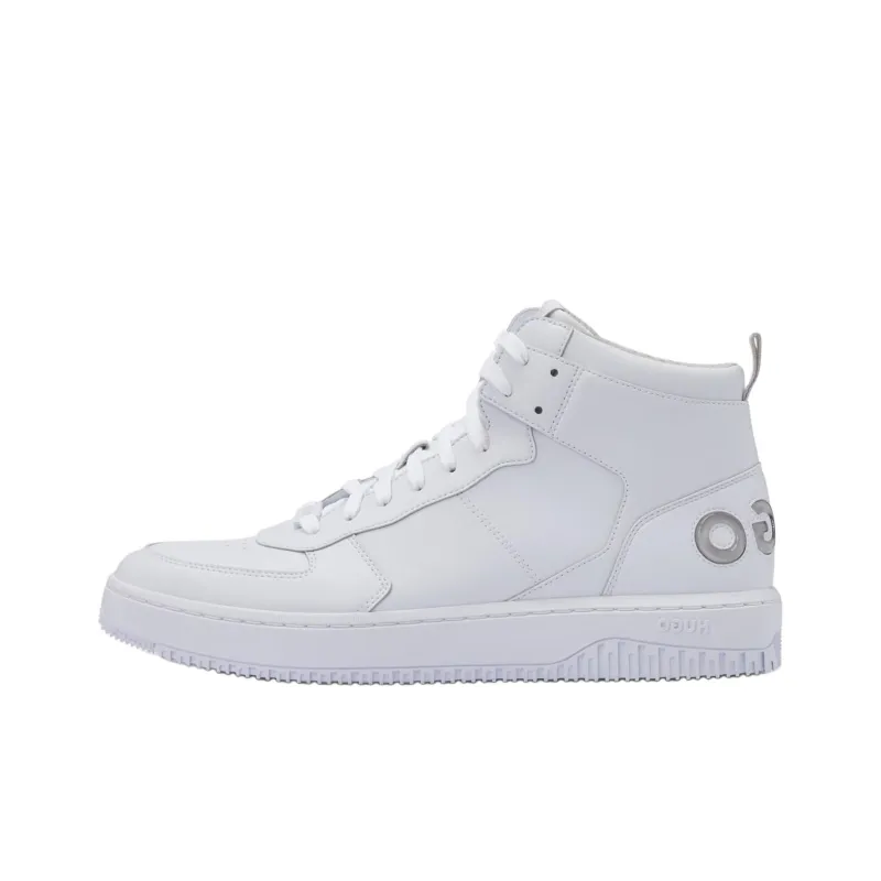 HUGO BOSS High Top Skateboard Shoes Men's White-0
