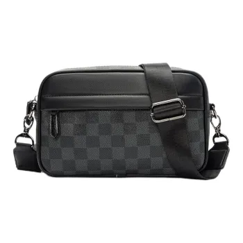 Carksky PU Crossbody Bag Small Square Bag Mini Backpack Regular Men's Square/Fengma Coffee