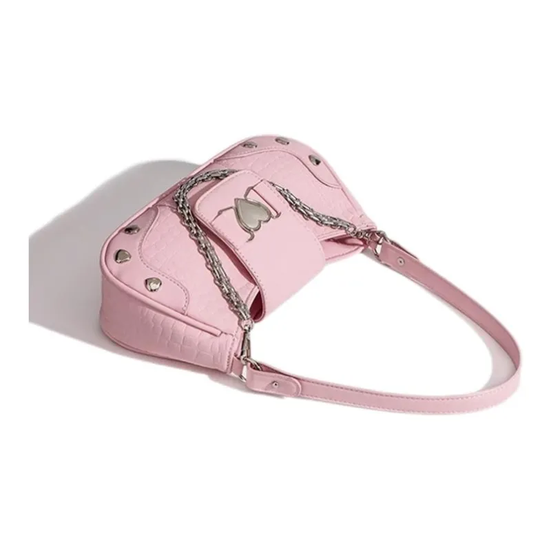 Carksky PU Shoulder Bag, Handbag, Crossbody Bag Women's Pink-2