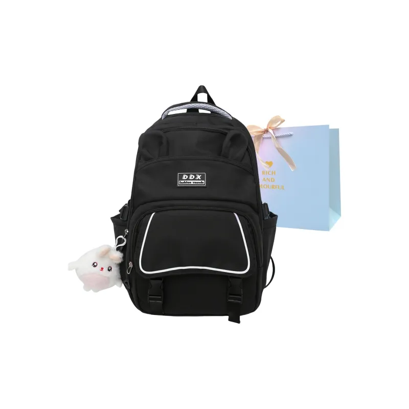 SUPERCUTE Nylon Backpack Unisex Light Purple/Blue/Dark Purple/Pink/Black-6