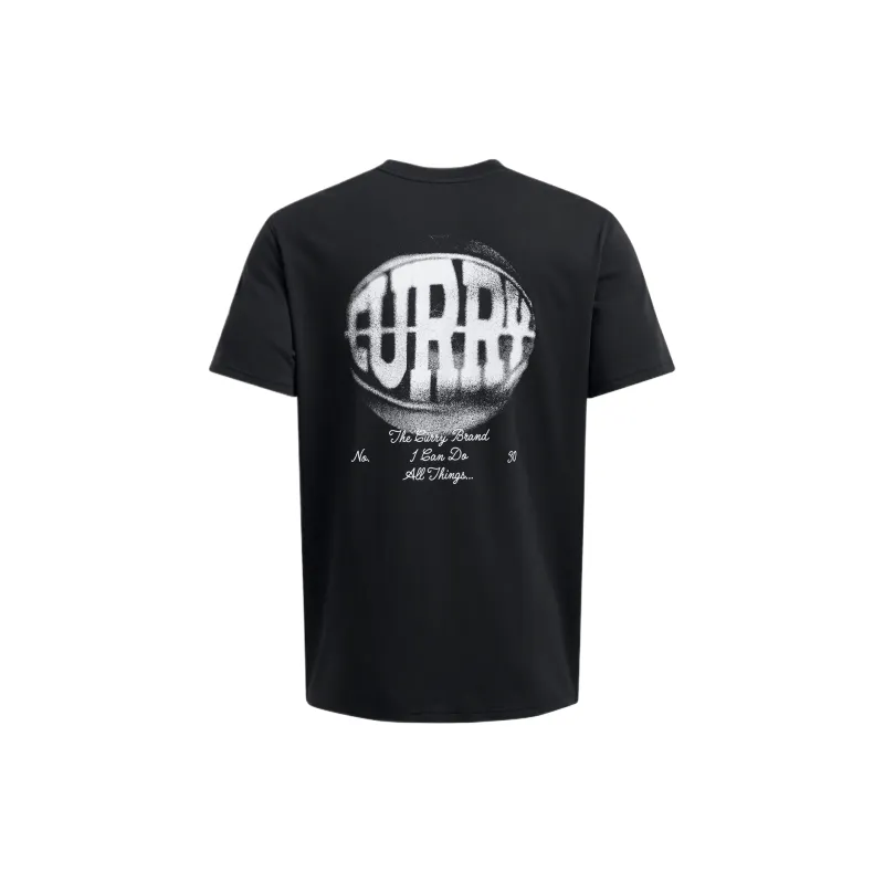 Under Armour Curry CURRY VERBIAGE T Shirt Men's Black-1