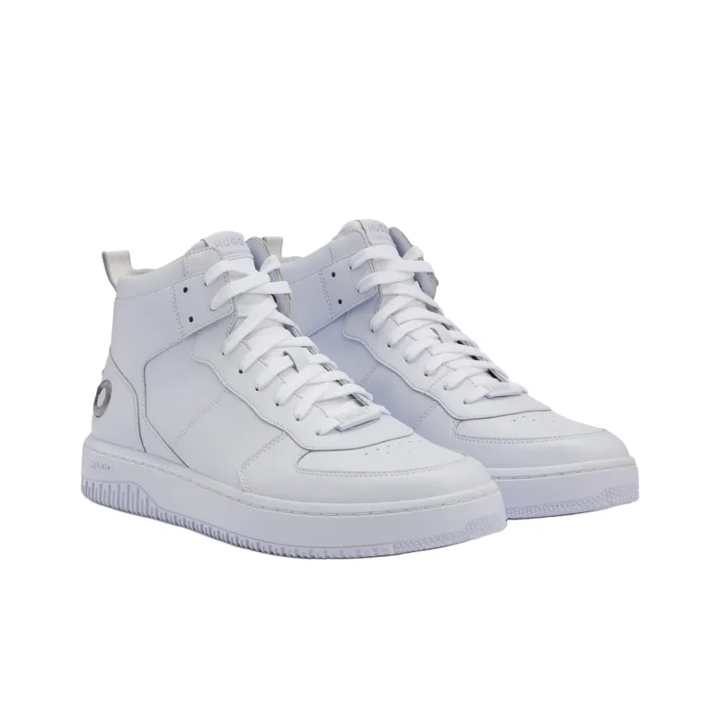 HUGO BOSS High Top Skateboard Shoes Men's White-2