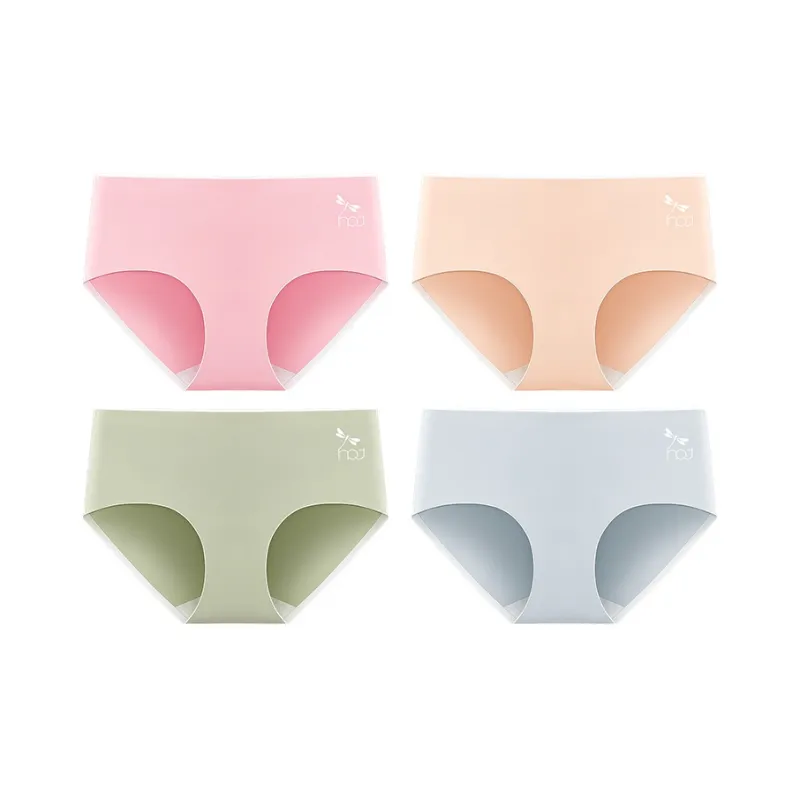 RED DRAGONFLY 60S Combed Cotton Seamless Underpants Women's Gift Box Set Of 4-0