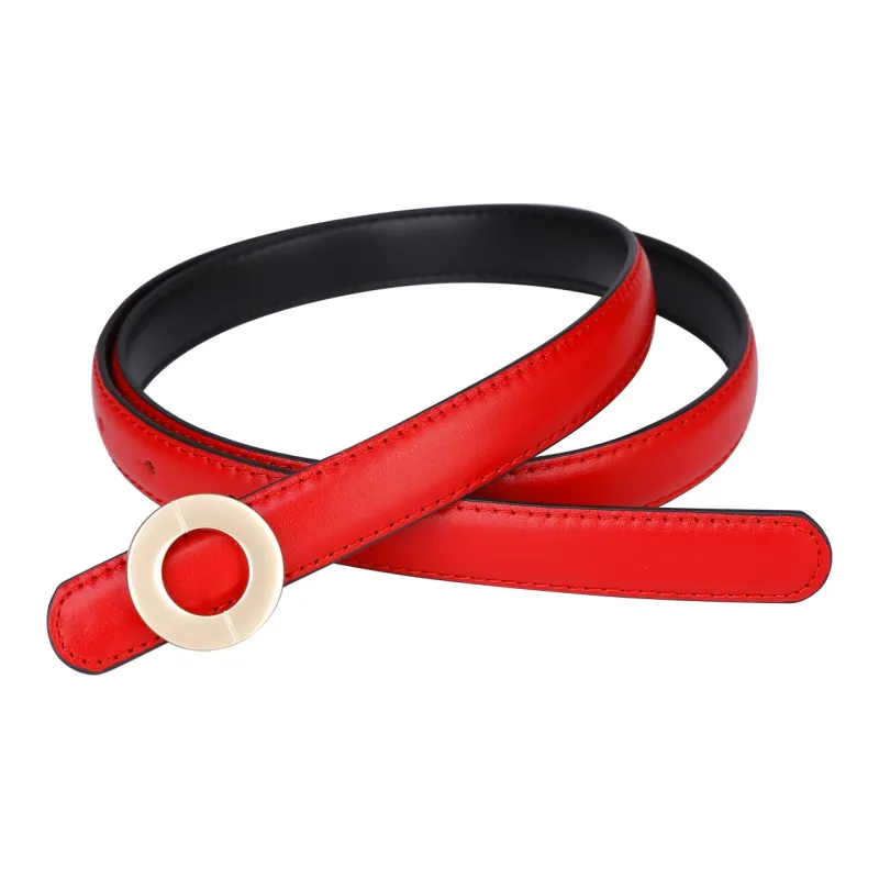Jaylen Oos Vintage Soft Comfortable With A Luxurious Feel Top Grain Cow Leather Leather Belts Women's Black Width  2cm-15