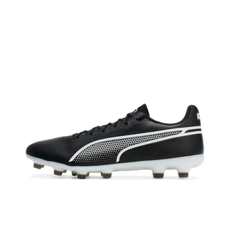 PUMA King Pro HG Hard Ground Artificial Ground Anti Slip Wear Resistant Soccer Shoes Men's Black-0