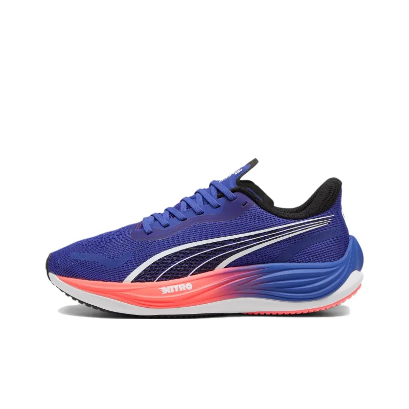 PUMA Velocity Nitro 3 Anti Slip Wear Resistant Low Top Running Shoes Men's Blue-0