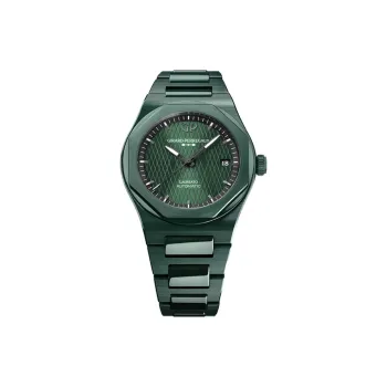 GP Laurel Series Automatic Mechanical Movement Women's Watch 38mm Green Dial Ceramic Watch Case Ceramic Strap