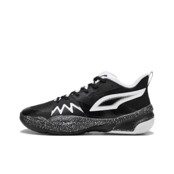 PUMA Genetics Slip Resistant Breathable Lightweight Low Top Basketball Shoes Unisex Black