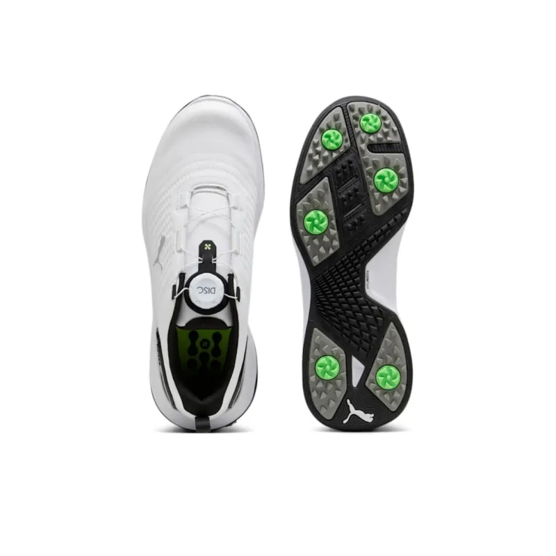 PUMA Grip Fusion Fle Abrasion Resistant Low Top Golf Shoes Men's White Black-3