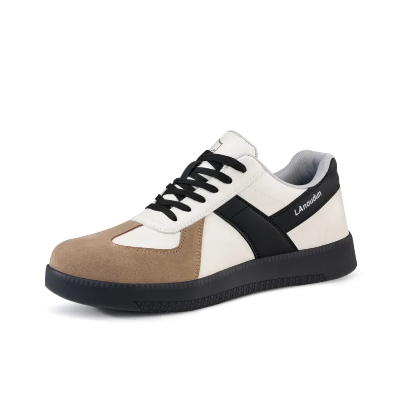 Blue Gull Shield Comfort Shoes Trendy German Army Trainers Impact Resistant Low Top Outdoor Shoes Men's White Black-1