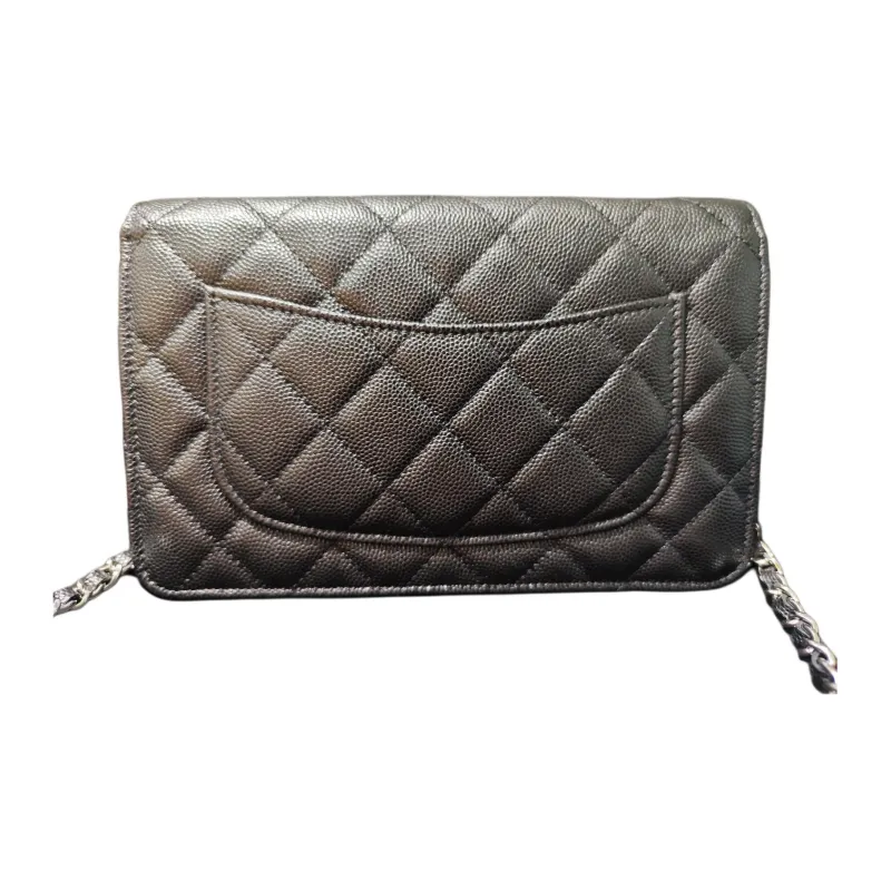 CHANEL Cow Leather Crossbody Bag, Shoulder Bag Women's Black-1