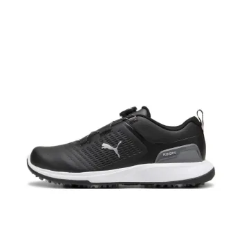 PUMA Grip Fusion Fle Anti Slip And Wear Resistant Water Resistant Low Top Golf Shoes Men's Black Gray Color