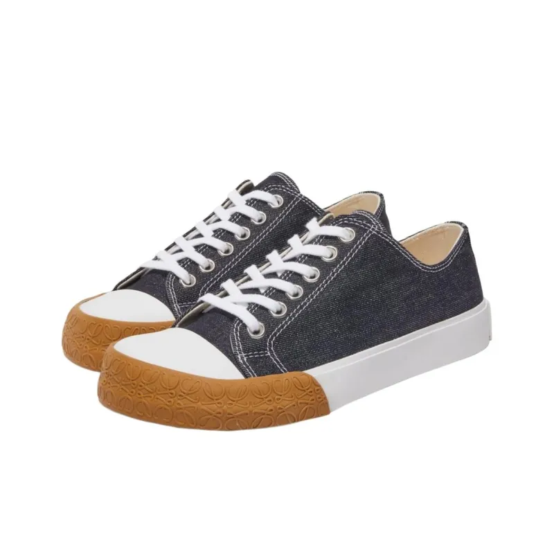 LOEWE Bloc Low-Top Skateboard Shoes Men's Blue-2