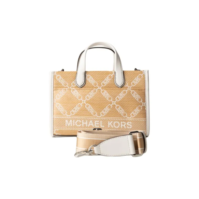 MICHAEL KORS Gigi Polyethylene Messenger Bag Shoulder Bag Crossbody Bag Handbag Small Size Women's Yellow & White-1