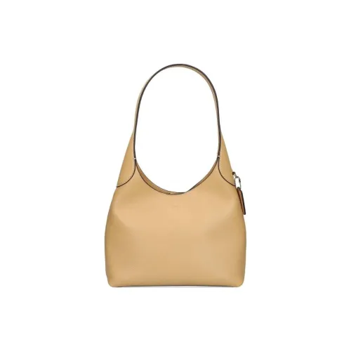 COACH Brooklyn Grain Leather Handbag, Shoulder Bag Women's Beige