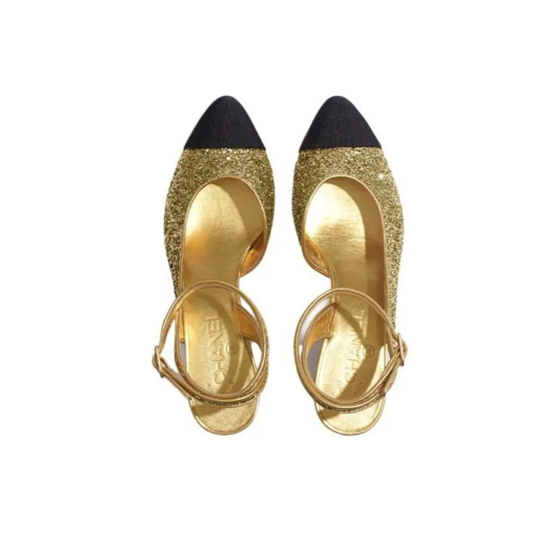 CHANEL High Heels Women's Gold-3