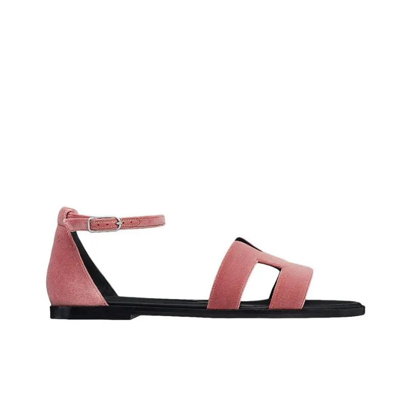 HERMES Santorini Strap Sandals Women's Rosewood Color-1