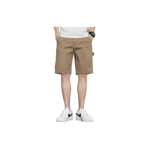 Tonlion Casual Shorts Men Camel