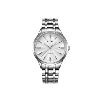 Fiyta Core Series Automatic Mechanical Movement Stainless Steel Strap Watch Men's Watches Silver Dial