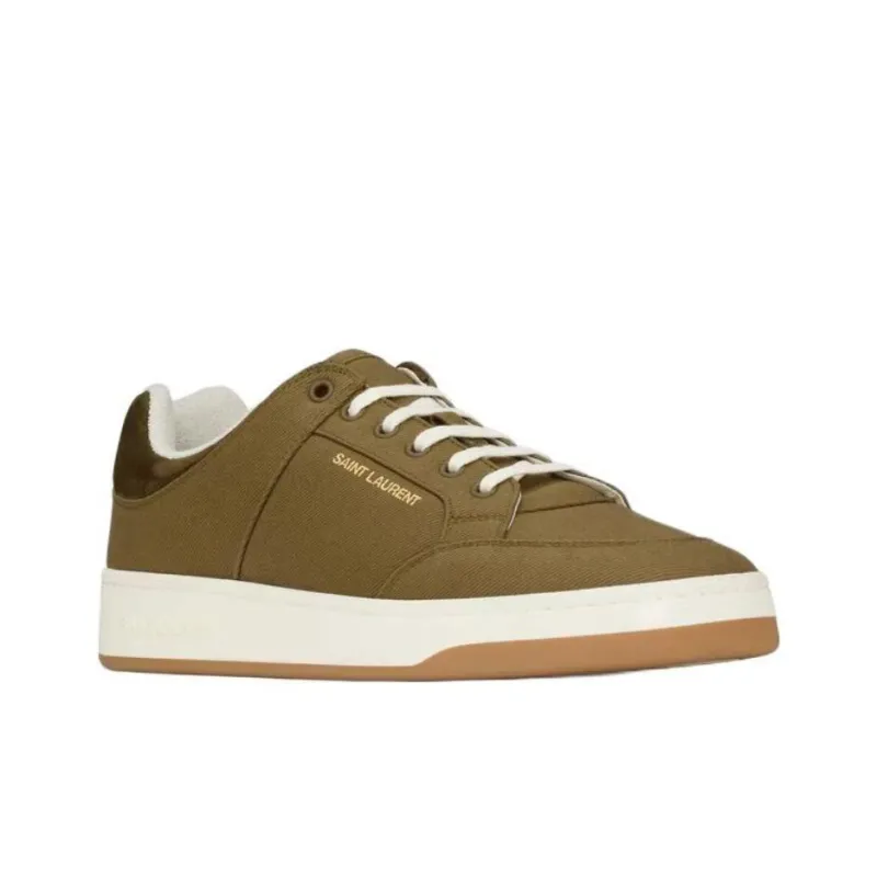 SAINT LAURENT SL/61 Low Top Skateboard Shoes Men's Army Green-2